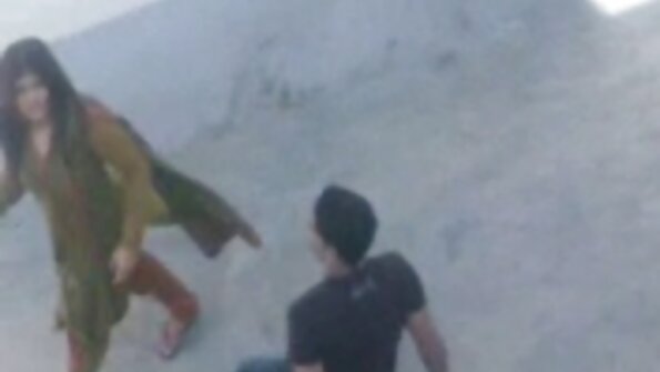 Melnādains puisis saņem pūšanu no bālas brunetes uz gultas